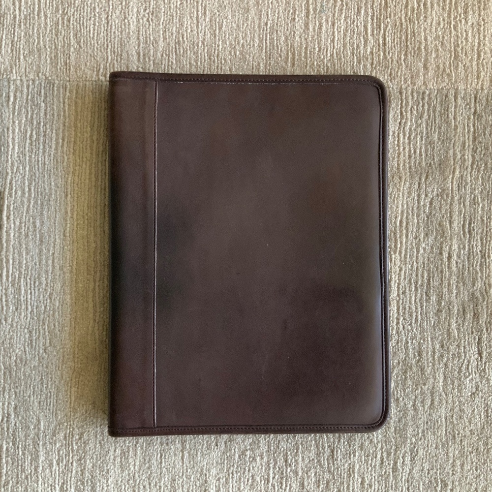 Vintage Coach (New York) Brown Leather Folio.  Great Condition
